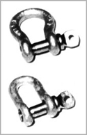 "GOLD PIN"  GALVANIZED SCREW PIN SHACKLES